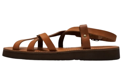 【Organic handloom GAYA ブラウン】クロスストラップサンダル